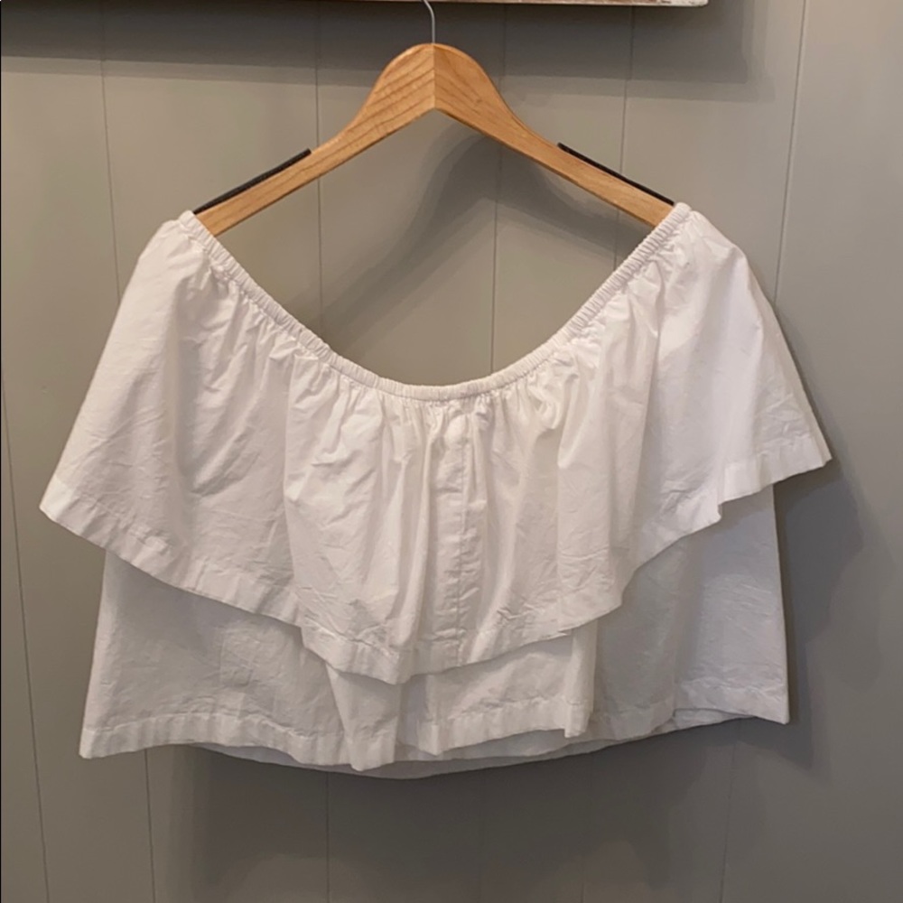 Mud Pie White Off The Shoulder Top